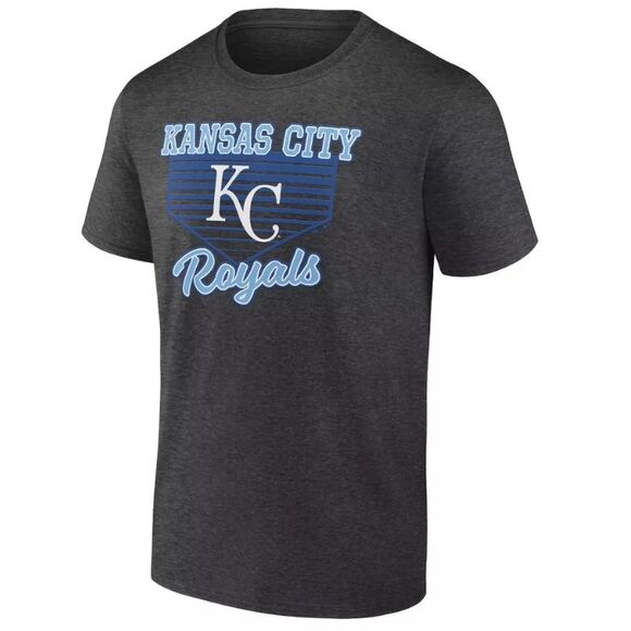MLB Kansas City Royals Men's Gray Core Short Sleeve Cotton T-Shirt, Small - Picture 2 of 3